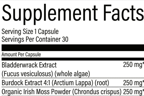 Irish Sea Moss supplement facts